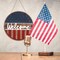 Patriotic 3D Wooden Welcome Sign, Stars and Stripes Hanging Door Wall Decoration for 4th of July, Independence Day, Memorial Day, Wreaths & Home Décor